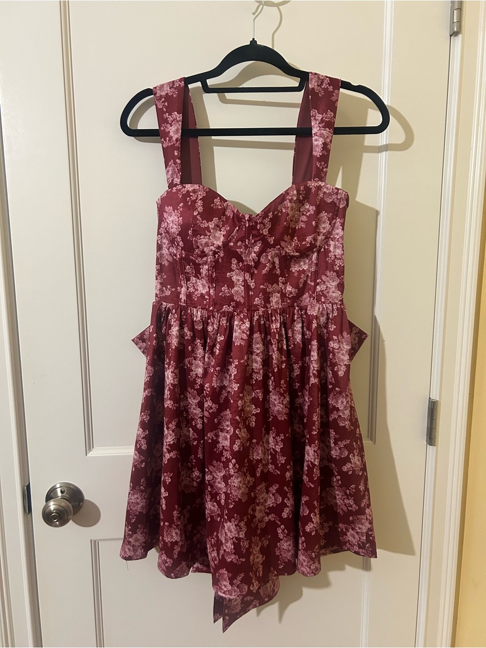 Altar'd State Burgundy Floral Fit-and-Flare Sundress for Girls